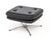 Overman Black Vinyl Lounge Chair and Ottoman For Sale - Image 9 of 12