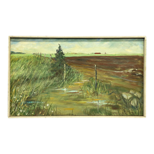1960s Spring Plowing Martha's Vineyard Painting by Jean Spencer