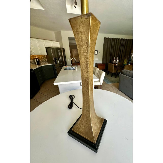 Single Stuart Ross James for Hansen Bronze Table Lamp For Sale In Palm Springs - Image 6 of 12