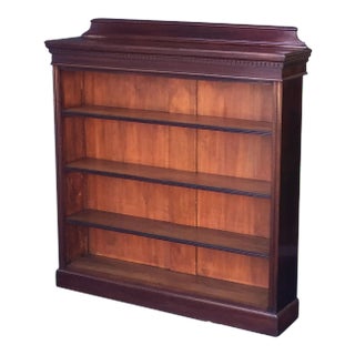 English Open Bookcase of Mahogany For Sale