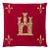 Castle Red (Chenille) Tapestry Cushion With Feather Filler - 46x46cm (18"x18") For Sale