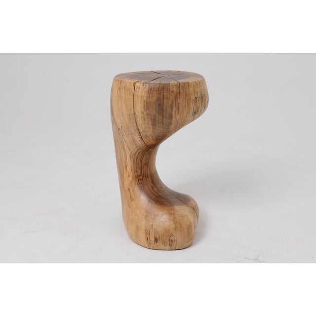 Walnut Sculptural Side Table by Logniture For Sale - Image 9 of 13