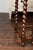 An English barley twist mahogany console table from the mid-19th century, with red marble top. This English barley twist...