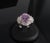 Late 20th Century 5.26ct Purple Sapphire Gia Heated Ceylon 1.43ct Diamond Platinum Ring, Size 7 For Sale - Image 11 of 18