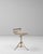 1920s French Brass Adjustable Stool With Upholstered Seat and Tripod Base For Sale In Greensboro - Image 6 of 18