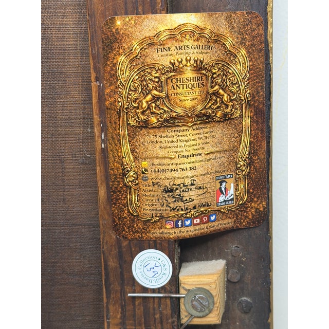 Oil Portrait of King Charles II in Armour With the Order of the Garter English School, Circa 1850, After Sir Peter Lely (1618–1680) For Sale - Image 15 of 18