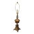 Vintage Brass & Wood Table Lamp, Urn Body, Shell Motif Base, No Shade For Sale