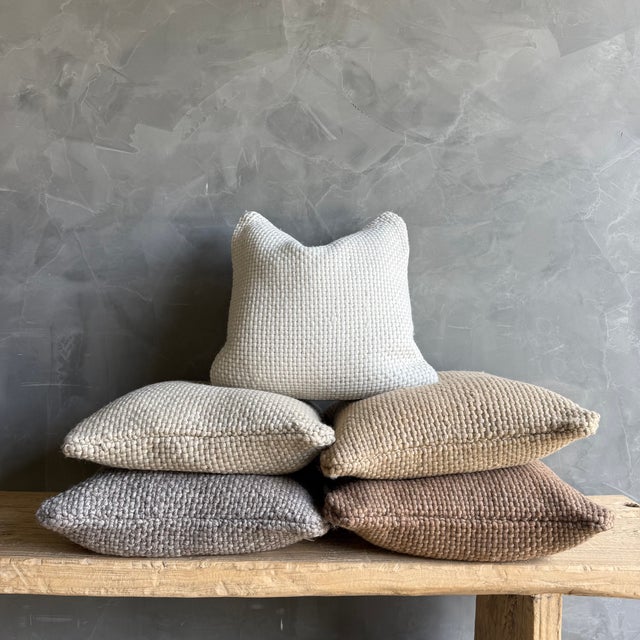 2020s Amari Wool Pillow - Off White For Sale - Image 5 of 6