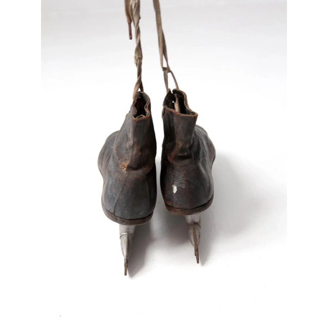 1930s Vintage Ag Spaulding Silver Wing Ice Skates For Sale - Image 5 of 13