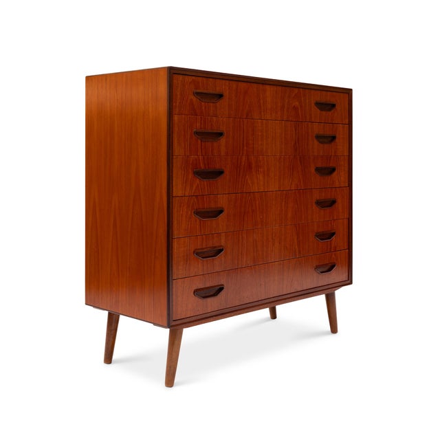 Vintage Danish Mid-Century Six Drawer Teak Dresser For Sale - Image 4 of 8
