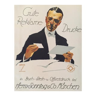 1927 German Art Deco Fashion Poster, Gute Reklame Drucke (Haberdasher) For Sale