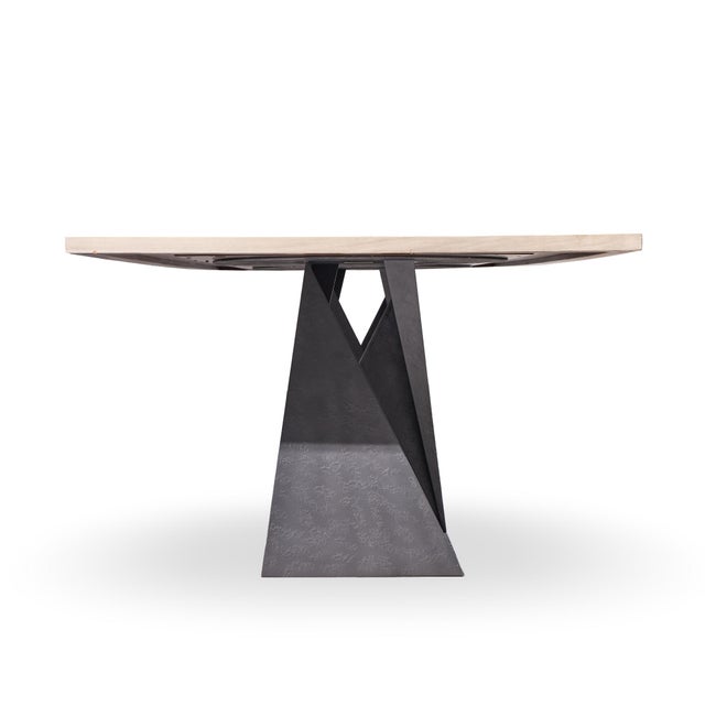 Late 20th Century Thomas Pheasant for Baker Furniture Iron Base Dining Table For Sale - Image 5 of 7