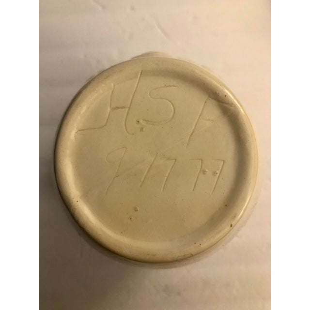 Ceramic 1970s Blanc De Chine Floral Vase For Sale - Image 7 of 8