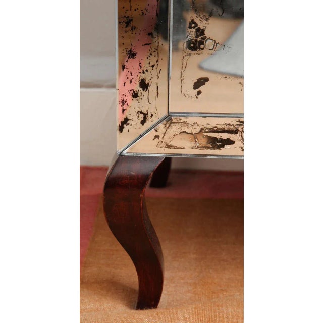 Antique-Mirrored Chest With Lucite Handles, C. 1940s For Sale In New York - Image 6 of 12