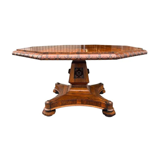 Early Victorian Rosewood Center Table For Sale - Image 4 of 9