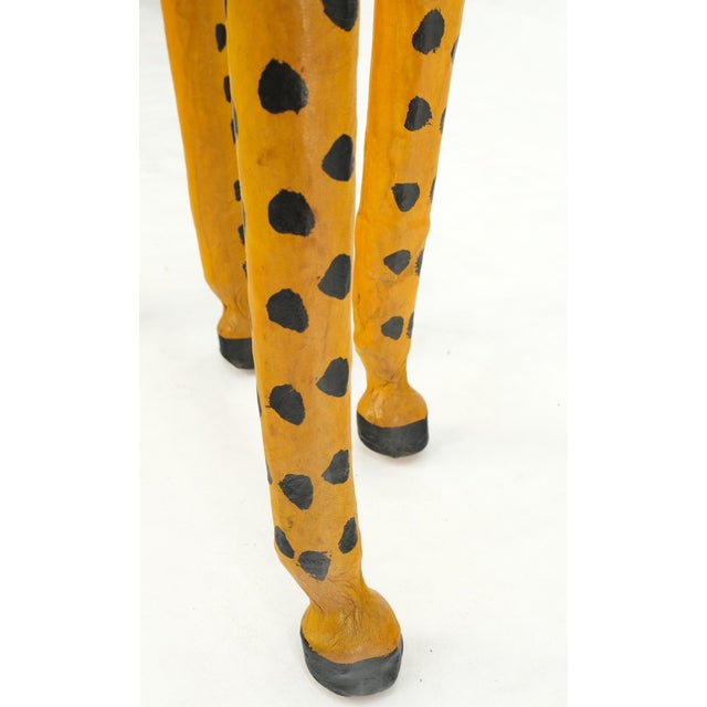 Large Tooled Leather Sculpture of a Giraffe For Sale - Image 14 of 16