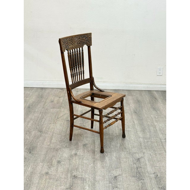1940s Set of Six Oak Dining Chairs For Sale - Image 5 of 10