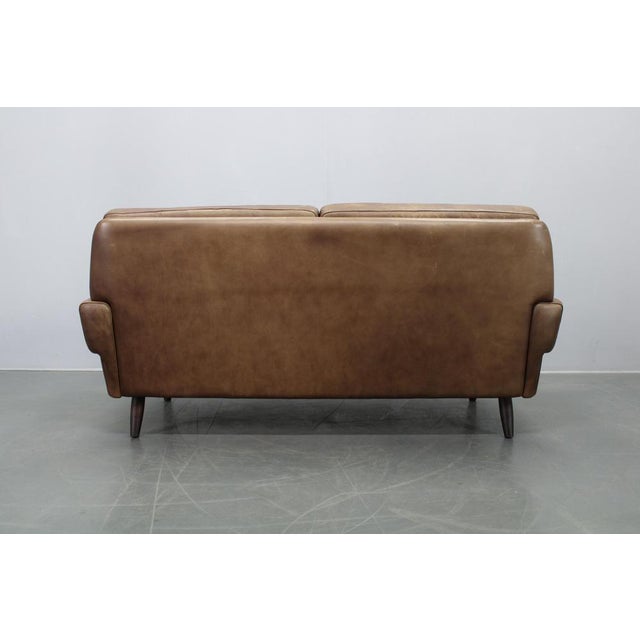 Mid-Century Danish Two-Seat Leather Sofa by Svend Skipper, 1960s For Sale - Image 18 of 18