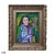 Oil on canvas depicting an expressive figure embracing a cat, rendered with bold brushwork and a vibrant palette. The...