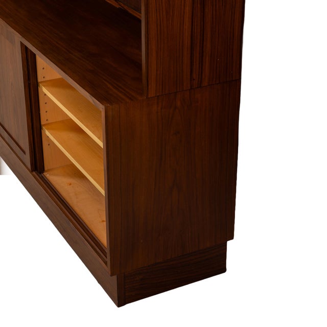 1980s Mid-Century Danish Modern Poul Hundevad Rosewood Veneer Buffet Hutch For Sale - Image 10 of 12