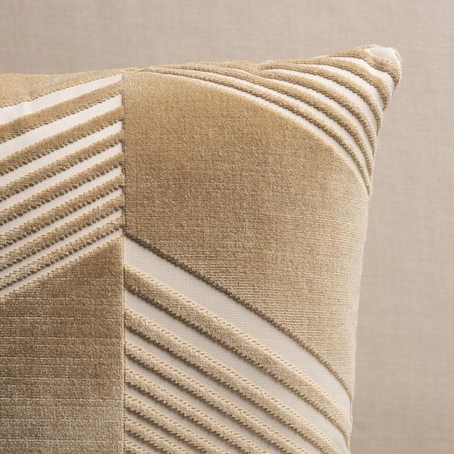 This pillow features Jessie Cut Velvet by Victor Glemaud for Schumacher with a Knife Edge finish. Created in collaboration...
