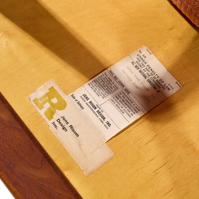 Jens Risom Mid Century Walnut Lounge Chairs - Pair For Sale - Image 13 of 13