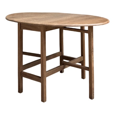 Oval Drop-Leaf Coffee Table, 1950s For Sale