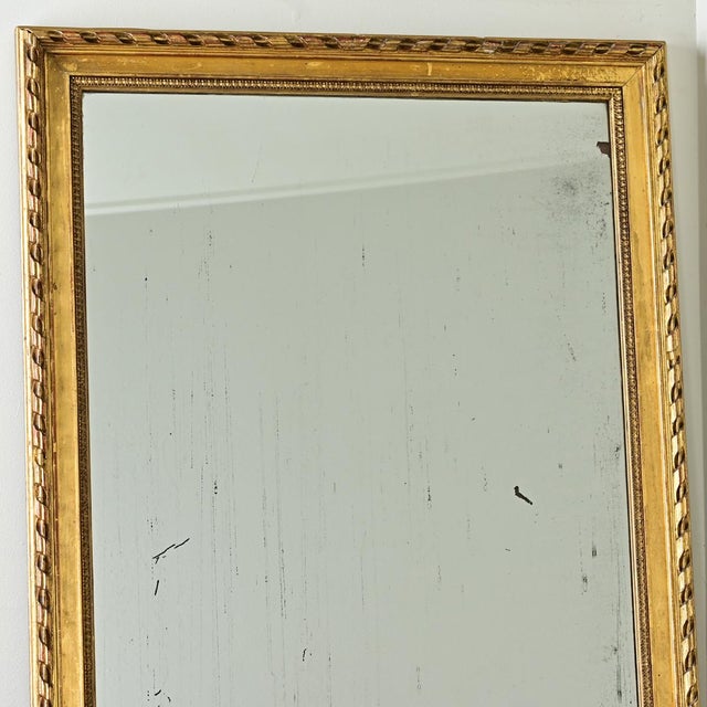 Early 19th Century French 19th Century Louis XVI Gilt Mantel Mirror For Sale - Image 5 of 12