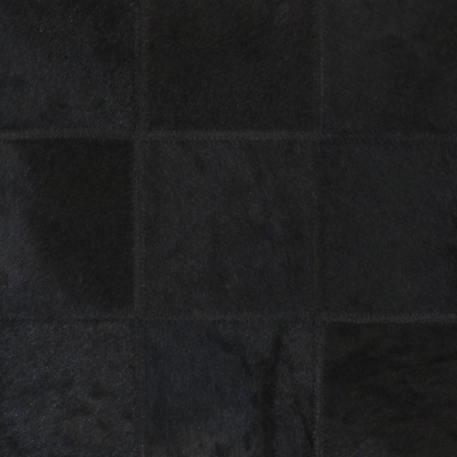 Safari Pasargad Home Safari Checkered Black Cowhide Pillow For Sale - Image 3 of 4