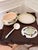 Cream Vintage Japanese Majolica Style Fruit Garland Soup Tureen With Underplate & Ladle For Sale - Image 8 of 8