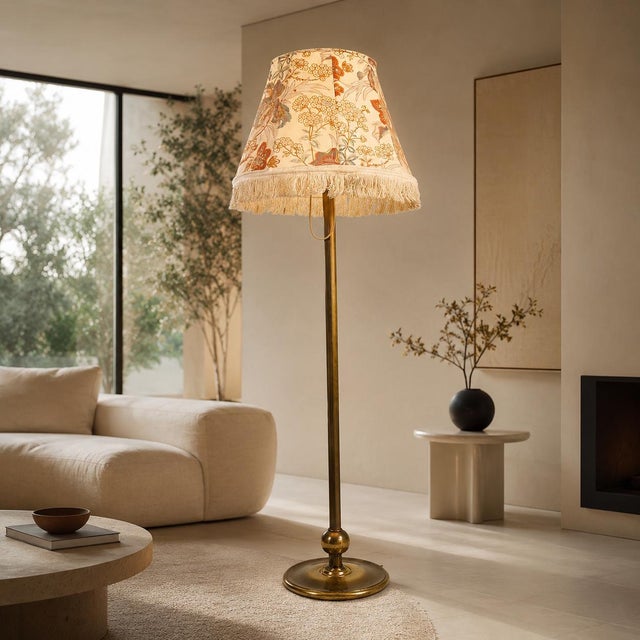 Metal Italian Burnished Brass Floor Lamp by Luigi Caccia Dominioni for Azucema, 1950s For Sale - Image 7 of 12