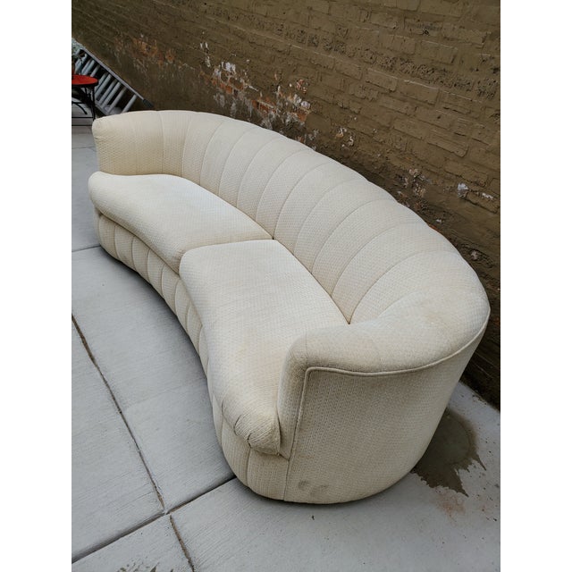 This Vladimir Kagan for Weiman Sofa is in good condition, fabric is extremely soft and 100% usable as is. The foam is also...