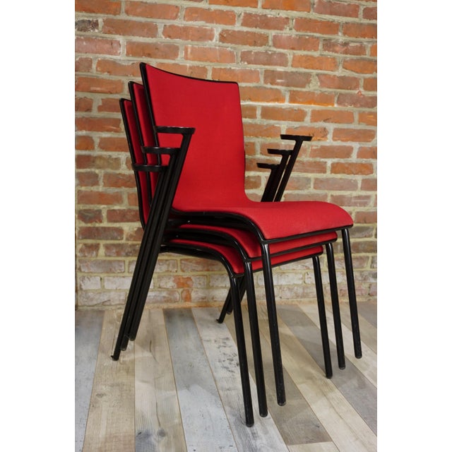 Modern Vintage Occhio Desk Chairs by Roel Vandebeek for Drisag, 2000s, Set of 6 For Sale - Image 3 of 11