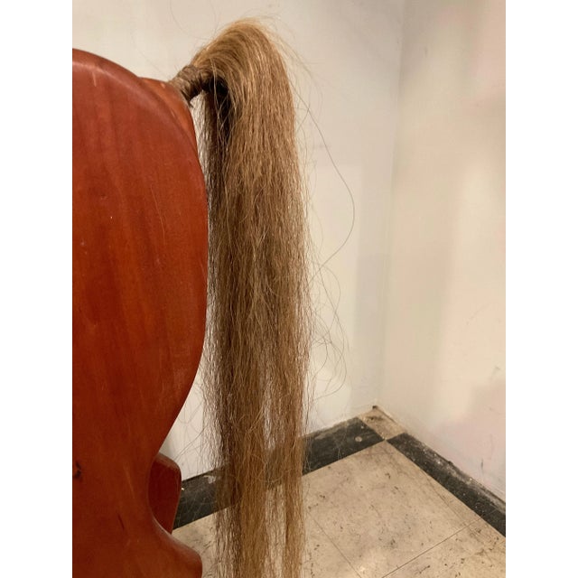 Art Deco Large Carved Wood Horse With Horse Hair Tail For Sale - Image 3 of 12