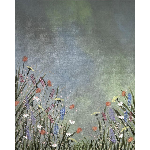 "Gorgeous Field of Wildflowers" Original Acrylic Painting 8" X 10" Floral Wall Art For Sale - Image 6 of 7
