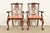 A gorgeous pair of Georgian or Chippendale style armchairs or dining captain chairs By Ethan Allen, "18th Century...