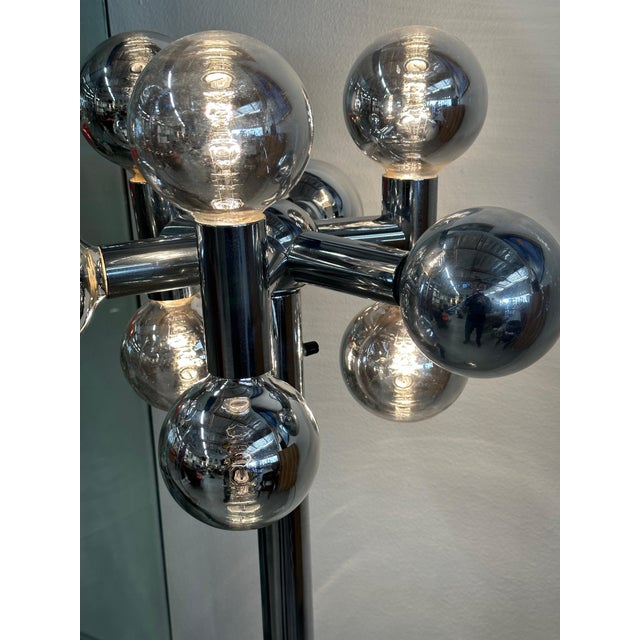 1970s Sonneman Chrome Mirrored Globe Floor Lamp For Sale - Image 17 of 18