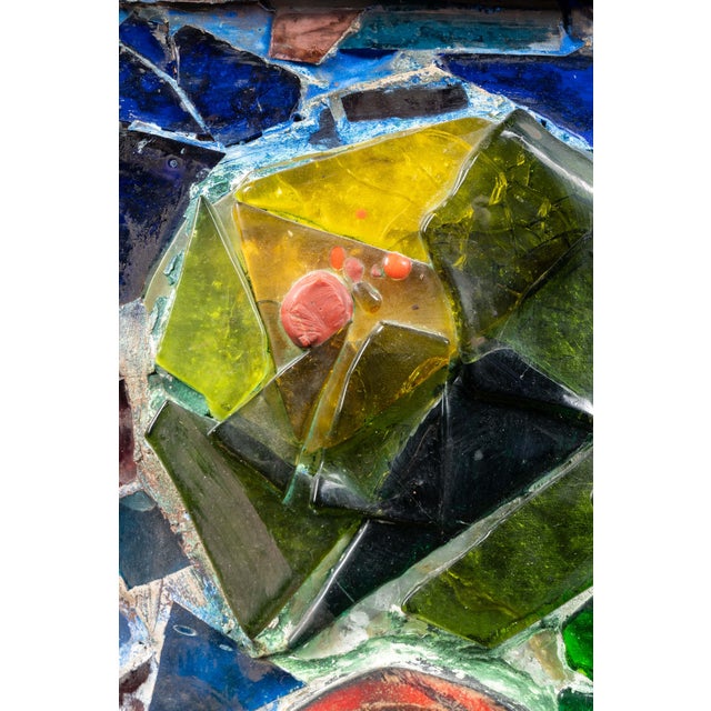 Framed Fairy Tale-Motif Stained Glass Assemblage Mosaic For Sale - Image 9 of 17