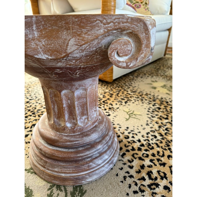 Vintage Neoclassical Ionic Column Side Table/Drinks Table For Sale - Image 10 of 11