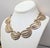 Mid-Century Modern Vintage Signed Monet Goldtone Link Necklace, 1954 Ad Piece For Sale - Image 3 of 10