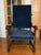Jacobean Mid 20th Century Pair of Jacobean Revival Carved Wood Barley Twist Velvet Armchairs For Sale - Image 3 of 12