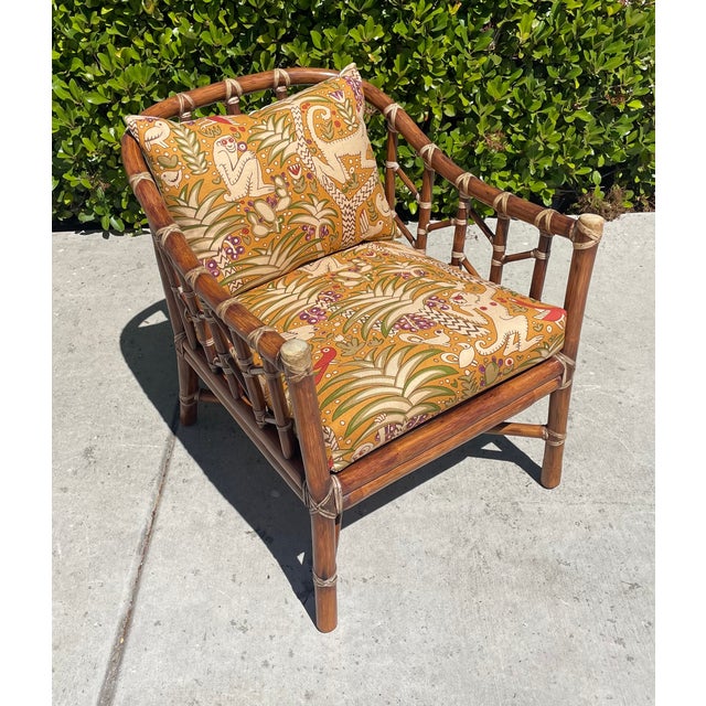 Authentic McGuire Lounge Chair, New Lee Jofa Cushions For Sale - Image 9 of 17