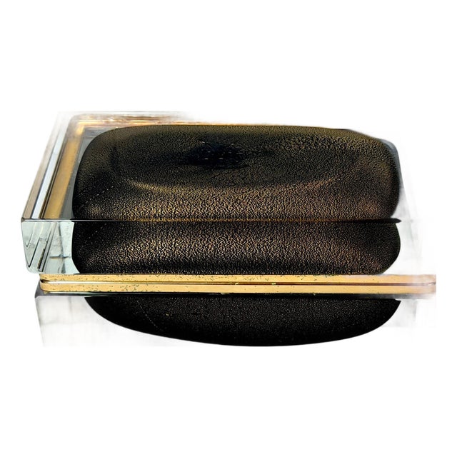 Signed Alessandro Mandruzzato for Design Guild Murano Sommerso Faceted Glass Box For Sale