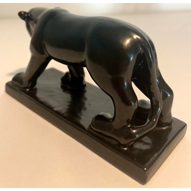 Mid Century Modern Vintage Gumps Lion Bookends For Sale - Image 9 of 10