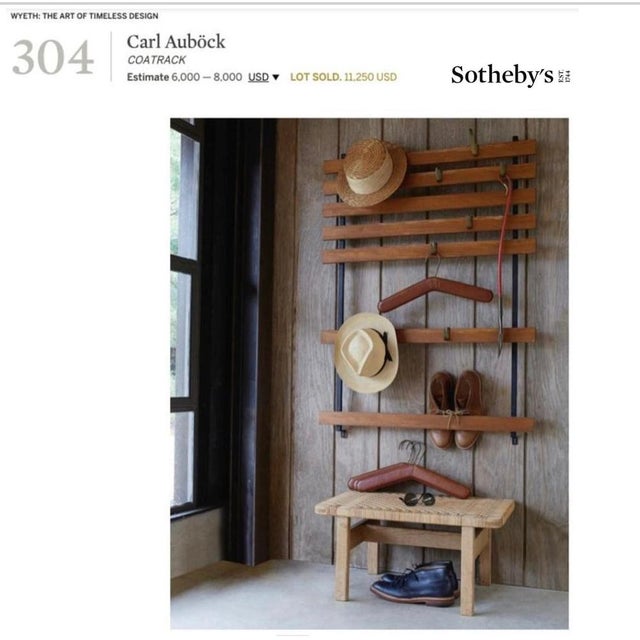 Vintage Wall Coat Rack in Walnut by Carl Aubock, 1950s For Sale - Image 6 of 13