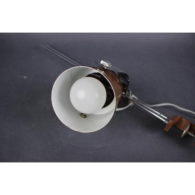 Mid-Century Adjustable Clamp Lamp attributed to Stanislav Indra, Former Czechoslovakia, 1970s For Sale - Image 4 of 10