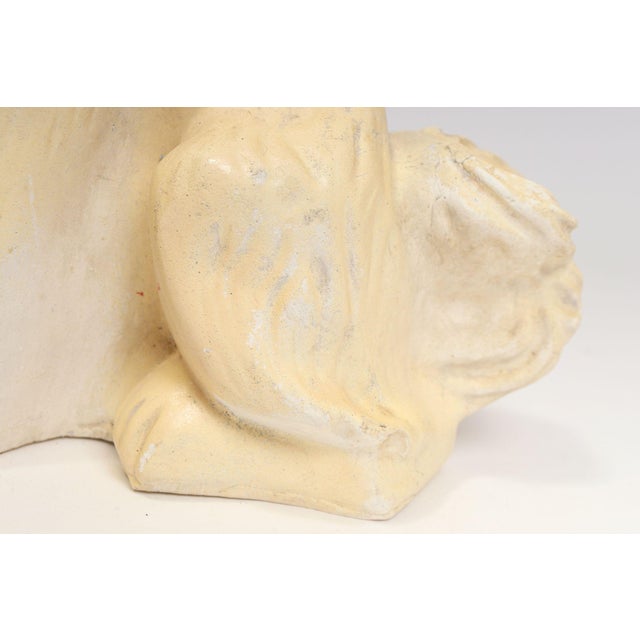 Vintage Painted Chalkware Carnival Chalk Collie Dog Sculpture / Figurine For Sale - Image 15 of 18