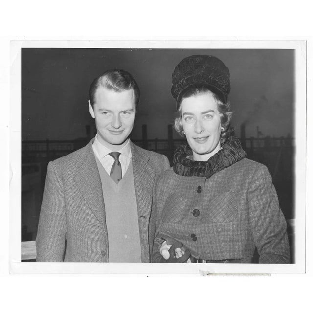 Figurative 1960 Interior Designer David and Pamela Hicks Honeymoon Photograph For Sale - Image 3 of 3