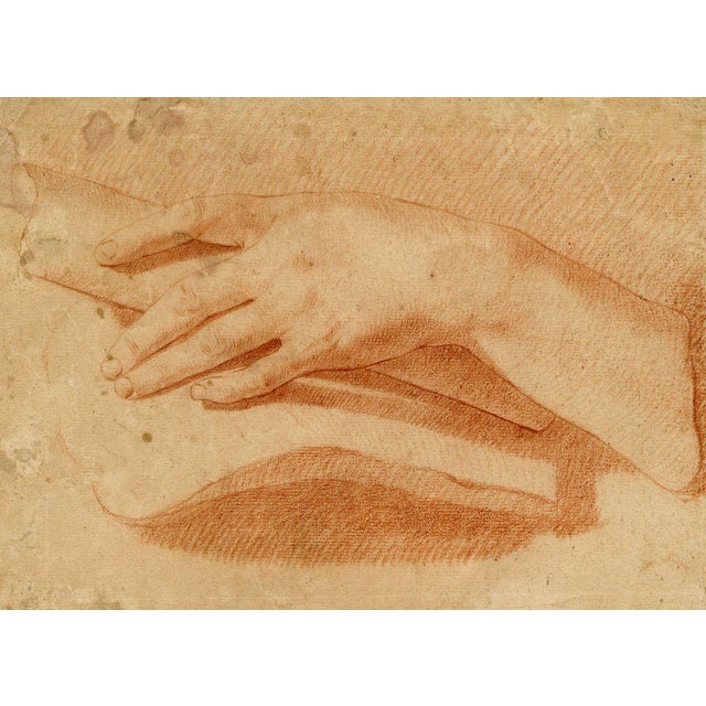 After Pierre Thomas Le Clerc, Hand Study, 18th Century, Chalk Drawing For Sale