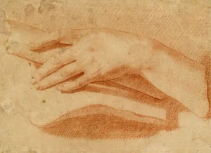 After Pierre Thomas Le Clerc, Hand Study, 18th Century, Chalk Drawing